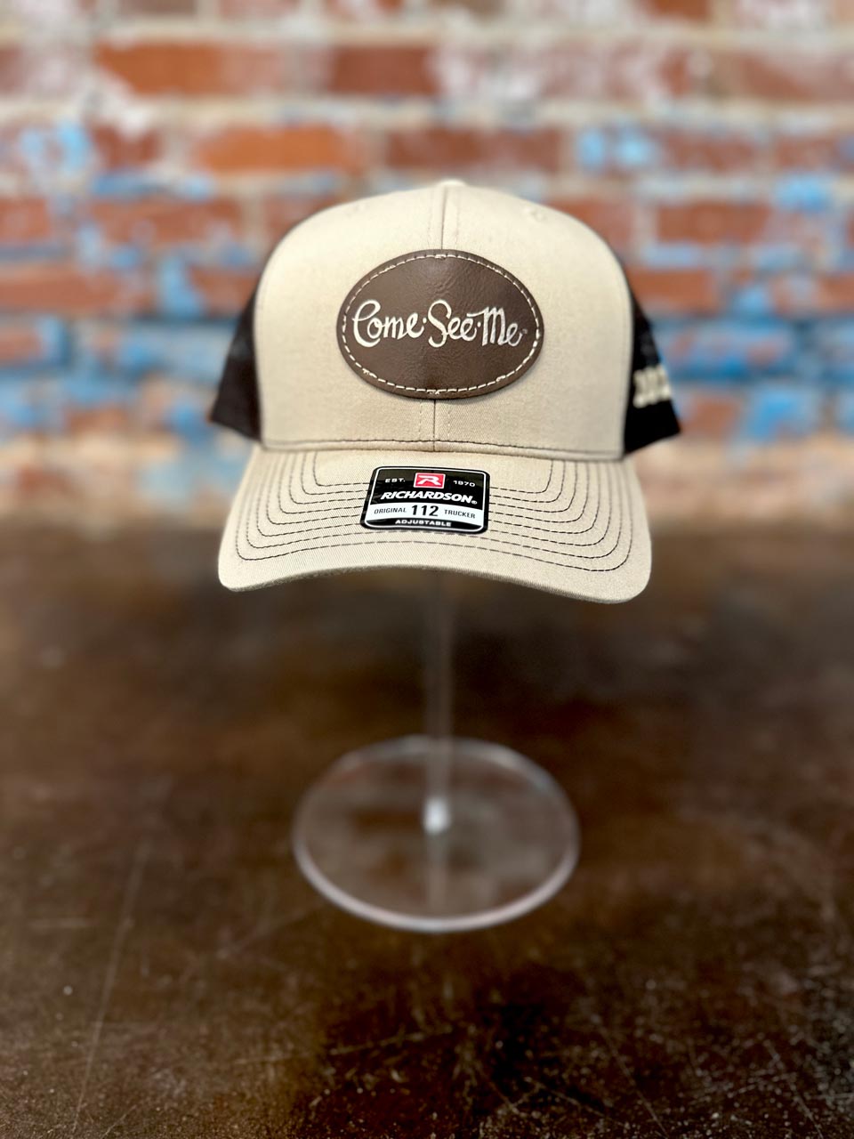 Come-See-Me-Festival-Souveniers-Hats-Brown-Hat-Front